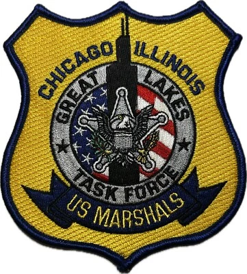 Parche del departamento de policía de Chicago Illinois IL US MARSHALS GRANDES LAGOS GRUPO DE TRABAJO #KP Foto 1 de 3