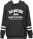 SIMYJOY Unisex Hawkins Middle School Hoodie Hawkins Indiana Sweatshirt Striped L