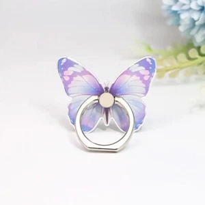 360° Rotating Butterfly Phone Ring Stand Holder Metal Finger Kickstand Knob Loop - Picture 1 of 9