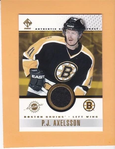 P.J. AXELSSON 2001-02 PRIVATE STOCK GAME GEAR #7 BOSTON BRUINS NM-MT - Picture 1 of 2