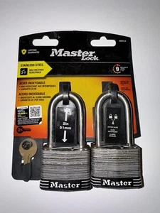 (Paquete de 2) Master Lock 2 pulgadas 5SSTLH acero inoxidable resistente a la intemperie - Imagen 1 de 2