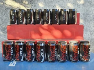 LOT OF 8 COCA COLA COKE ZERO EMPTY CAN ARGENTINA - Picture 1 of 4