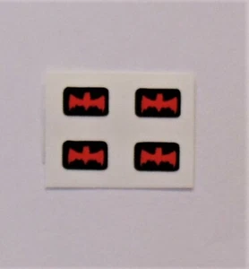 Corgi  BATMOBILE 267  BATMAN AND ROBIN BAT DOOR STICKER SET OF 4 made in USA - Picture 1 of 1