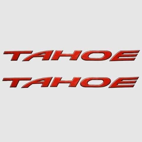 Tahoe Båt Logo Dekaler 151402 | 55 x 4 1/4 Inch Röd (Pair)