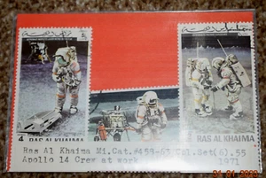 DE COLECCIÓN, RAS AL KHAIMA, Mi. Cat. #458-63, "APOLLO 14 Mission: Crew at Work", 1971 - Imagen 1 de 3