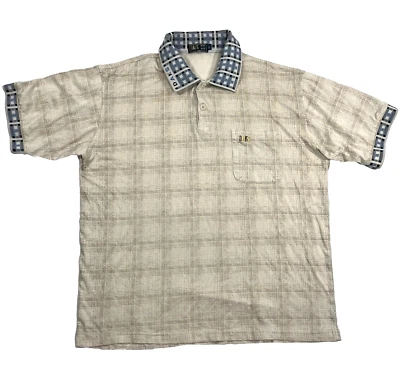 Camisa Polo de Golf Tony Soprano Daks Of London De Colección Caja Tostada Cuadros Bolsillo XL * Foto 1 de 4