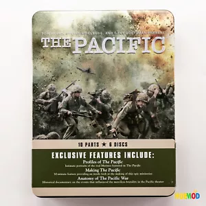 The Pacific - 6-Disc / 10 Parts Set DVD Collector's Tin Metal Case (DVD, 2010) - Foto 1 di 4