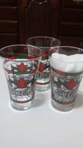 3 Coca-Cola vintage beverage glasses rear, collectible in excellent condition - Picture 1 of 5