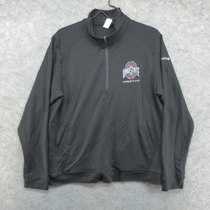 Ohio State Buckeyes Wrestling Shirt Mens Medium Black OSU Rudis 1/4 Zip Pullover - Picture 1 of 15