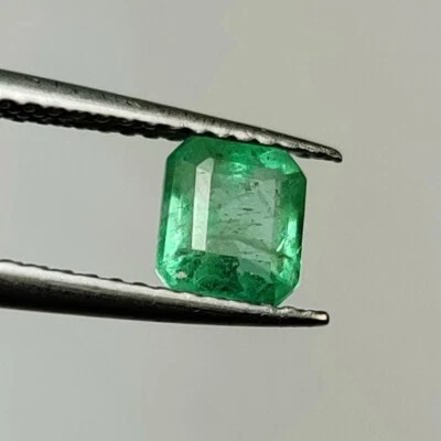 0.92 CT - Natural Emerald Good Luster Green Gem Square Shape Zambian - 4344 - Image 1 of 2
