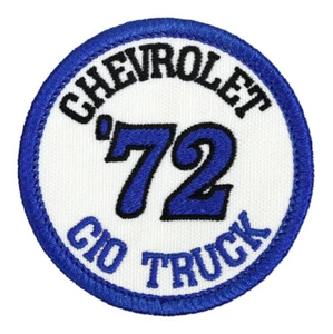 1972 Chevrolet C10 Truck gestickter Patch elfenbein/königsblau Bügelbild Aufnähen Mütze - Bild 1 von 2