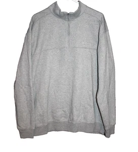Columbia Sweatshirt Mens Size XL Gray Fleece Lined 1/4 Zip Mockneck - Picture 1 of 2