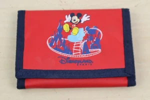 Vintage Paris Disneyland Mickey Mouse Fold Wallet VGC Nylon Free Post - Picture 1 of 6