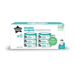 Tommee Tippee Nachfüllkassetten für Simplee Windelentsorgungssystem, 6-er Set, s - Bild 1 von 9