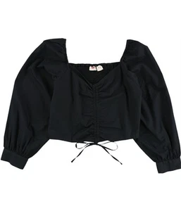 Levi's Womens Cropped Pullover Blouse, Black, Juniors, Large - Picture 1 of 2