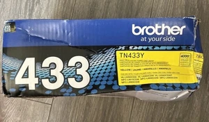 Genuine Brother TN433Y Original Toner Cartridge Yellow New Damage Box - Picture 1 of 5