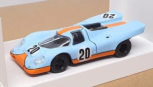 Norev 1/43 Scale 750067 - Porsche 917K Race Car #20 - Lt. Blue/Orange - Picture 1 of 5