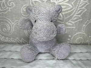 Rare Vintage Russ Berrie Home Buddies Bubbles Hippopotamus Terry Cloth 5” - Picture 1 of 9