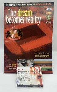 RARE Sunderland v Ajax 30/7/97 Programme + Ticket FIRST GAME AT STADIUM OF LIGHT - Picture 1 of 4