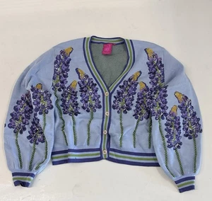 Queen of Sparkles Damen Strickjacke Blau Hauben Größe M Neu ohne Etikett - Bild 1 von 4