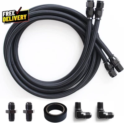 6AN Transmission Cooling Line Hose Compatible with 4L60 700R4 TH350 TH400 7 Ft - Image 1 of 4