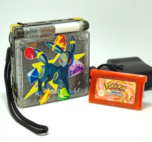 NINTENDO GAME BOY ADVANCE SP - UMBREON - CONSOLE RESTAURATA + POKEMON CUSTOM - Imagen 1 de 10
