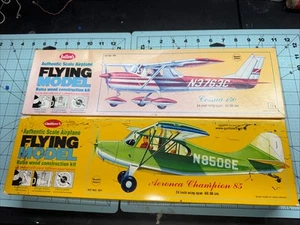 Guillows Cessna 150 And Aeronca  champion  Balsa Model Airplane Kit Lot - Picture 1 of 4