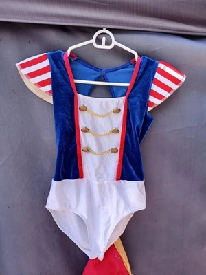 Rojo Blanco Azul Soldado Marinero Marcha Disfraz Baile Jazz con Pantalones Arte Piedra LC Foto 1 de 4