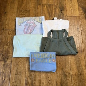 Lot of 5 Womens American Eagle Aerie XS/S Tee and Tank Bundle, Crop, Band Tee - Picture 1 of 12