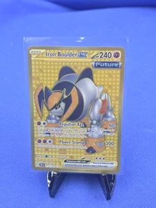 Pokemon Scarlet & Violet Temporal Forces Iron Boulder ex 217/162 Gold Hyper Rare - Bild 1 von 11