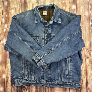 Chaqueta Denim De Colección Carhartt EE. UU. J11DST Franela Manta Forrada Talla XL Regular - Imagen 1 de 20