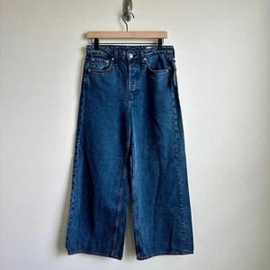 Rag & Bone Jeans Womens 27 Blue Kaya High-Rise Ankle Wide Leg Bride Trail USA - Picture 1 of 13