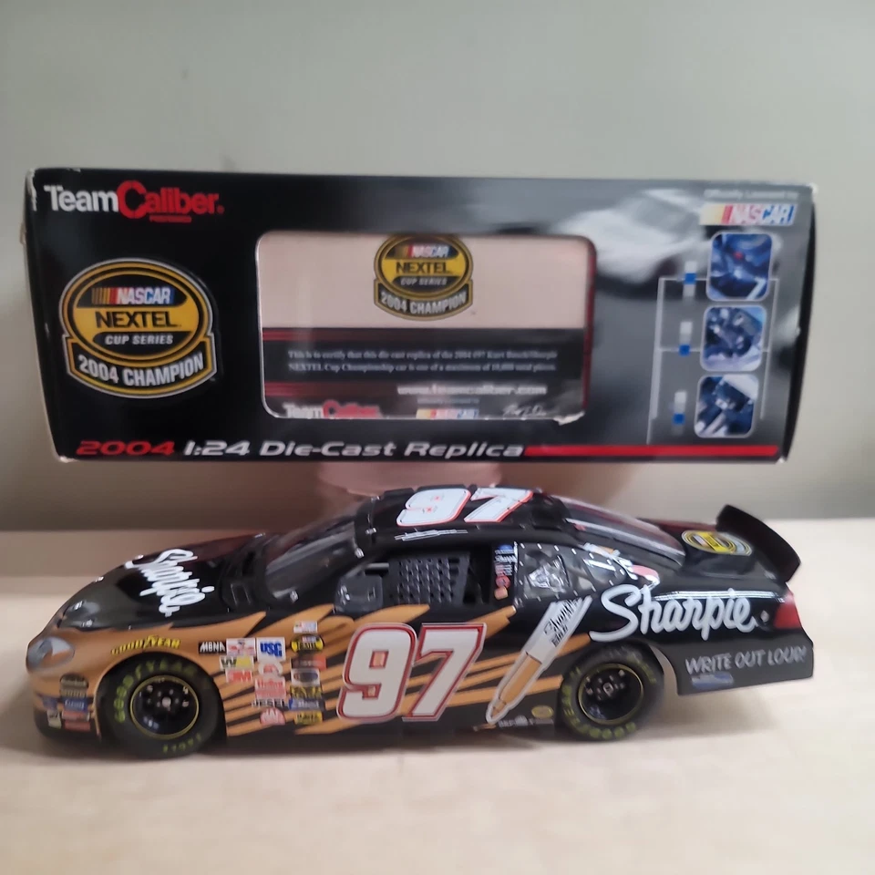1/24 Nascar Kurt Busch Sharpie Nextel Cup Champ Car Team Calibre Como Nuevo Con Caja Foto 1 de 4