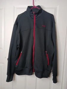 Champion Mens XXL Full Zip Up Athletic Jacket Black side zip pockets coat sweath - Picture 1 of 11