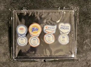 2012 P&G Summer Olympic Pin Set Of 4 Mom Tide Crest USA SEALED NEW - Picture 1 of 3