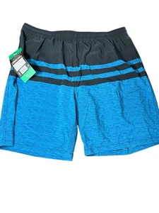 Neu mit Etikett Herren Kirkland Badehose Gr. XL Reißverschlusstasche schwarz blau gefüttert - Bild 1 von 6