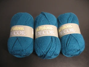PATONS DECORACIÓN DESCONTINUADO NUEVO VERDE AZULADO 25% LANA 208 YARDAS CADA LOTE DE 3 - Imagen 1 de 4