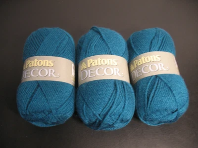PATONS DECORACIÓN DESCONTINUADO NUEVO VERDE AZULADO 25% LANA 208 YARDAS CADA LOTE DE 3 Foto 1 de 4