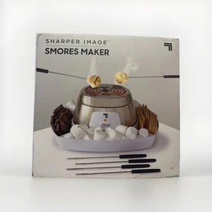 SHARPER IMAGE Electric Tabletop S'mores Maker for Indoor Use-New W/ Serving Tray - Picture 1 of 5