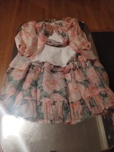 Miss D By Oscar  De La Renta Floral 4 Piece Dress - VINTAGE - Size 8 - Picture 1 of 15