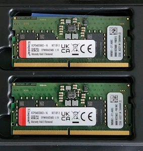 Kingston 16GB KIT (8GB X2) KCP548SS6K2-16 DDR5 4800MHz SoDIMM pin-262 - Zdjęcie 1 z 2