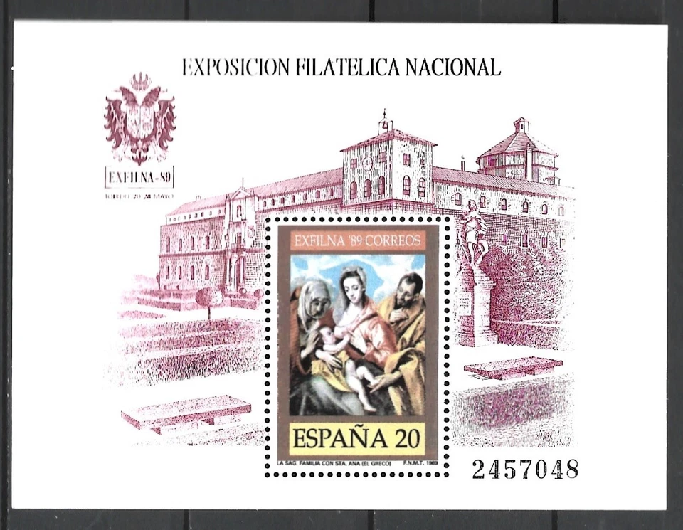 ESPAÑA 1989 SERIE EXFILNA EDIFIL 3012** MNH HOJA BLOQUE HB VER FOTO - Imagen 1 de 1