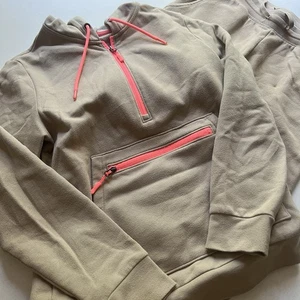 Men's Tek Gear Ultrasoft Fleece Tan Sweatpants & Hoodie Set Outfit Size Small - Picture 1 of 11