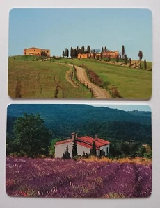 2 tarjetas telefónicas tarjeta de valor telefónico tarjeta de colección Italia Toscana Francia lavanda - Imagen 1 de 6