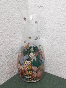 Anthropologie Nathalie Lete Handcrafted Carafe Woodland Juice Water Cold Drinks - Picture 1 of 17