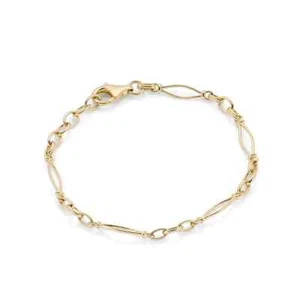 V by Laura Vann 18ct gold plated vintage link bracelet RRP 130 - Picture 1 of 1