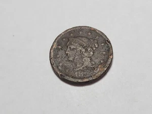 1854 Geflochtenes Haar großer Cent KOSTENLOSER VERSAND - Bild 1 von 2