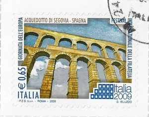 2009 italia repubblica Opere architettoniche Acquedotto di Segovia Spagna usata - Imagen 1 de 1