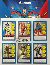 Nouveau Lot N° 2  de 6 Cartes Auchan DC Comics Collector  Batman Joker Superman