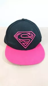 Gorra de béisbol Superwoman Six Flags negra rosa para mujer talla única - Imagen 1 de 3